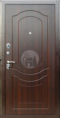 металлическая дверь, отделка темным мдф - внутренняя часть двери ДВ-325